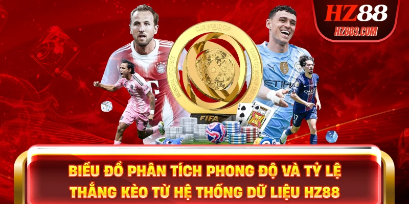 Biểu đồ phân tích phong độ và tỷ lệ thắng kèo từ hệ thống dữ liệu HZ88